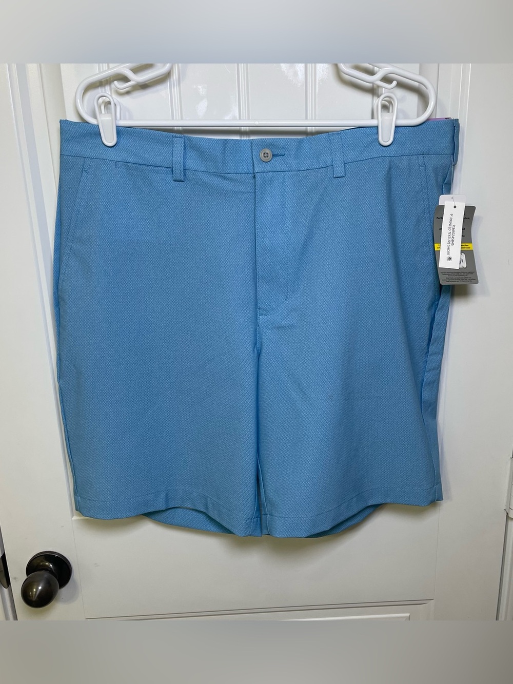 PGA Tour Men's 9" Printed Texture Golf Shorts - Blue, Size 38 - NWT